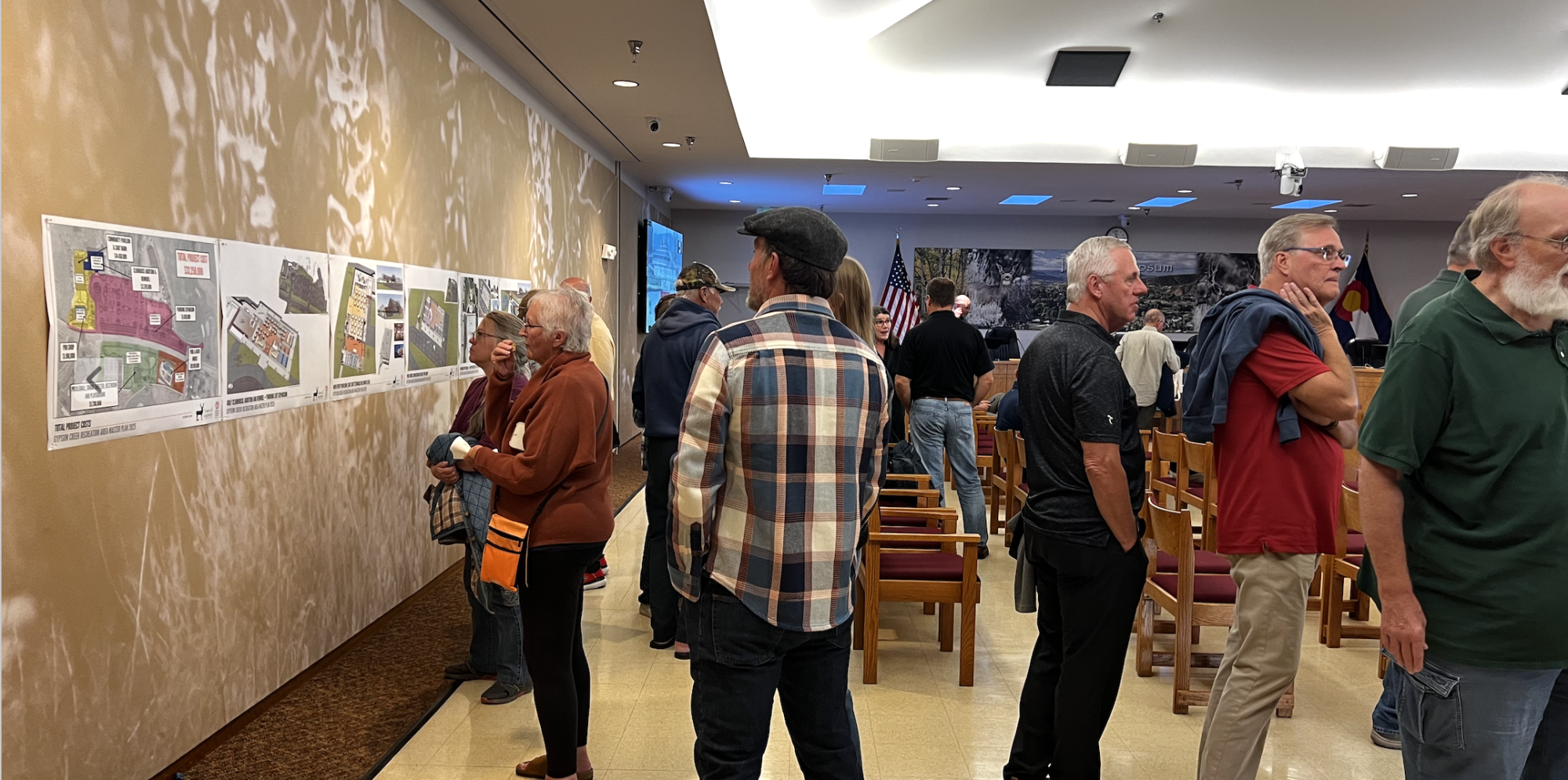 Image of people attending the Gypsum Creek Rec Area Master Plan Public Meeting
